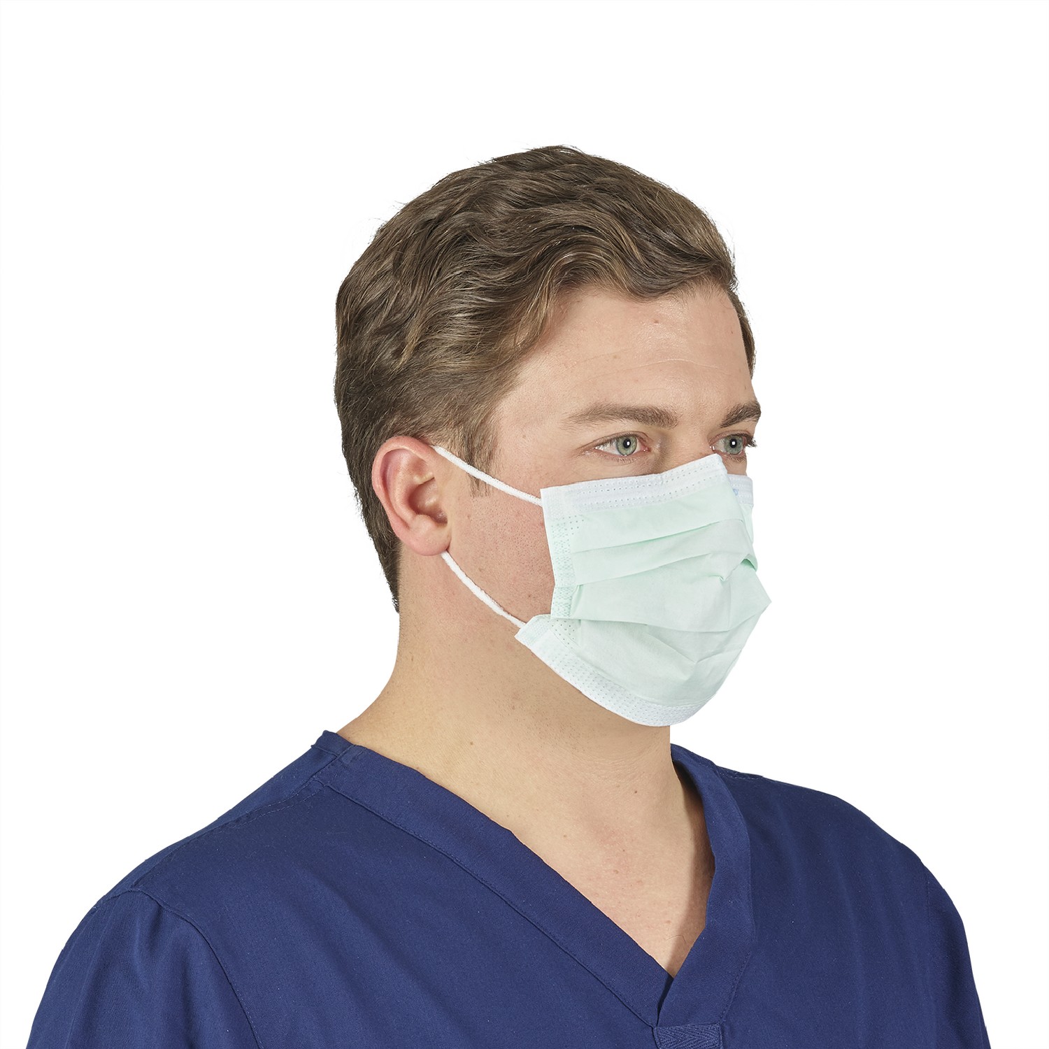 47080 Halyard® 3-Ply Blue Pleated Procedure Masks
